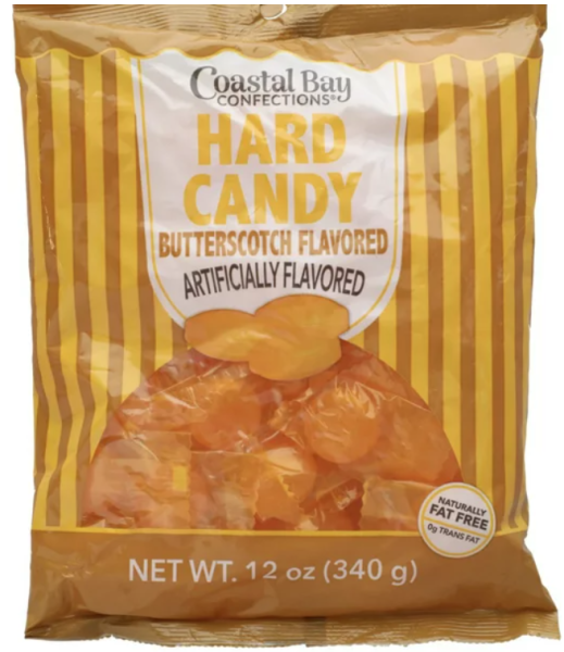 COASTAL BAY 'Butterscotch Flavor' Artificially Flavored Hard Candy 340 gr